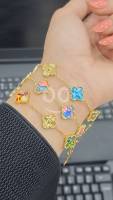 مجموعة مجوهرات فاخرة مطلية بالذهب — 7