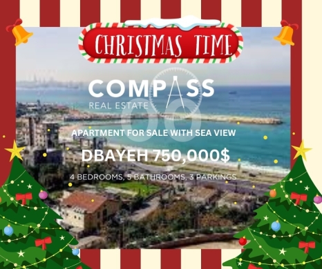 Apartments for sale in Dbayeh - Apartment for sale with sea view in Dbayeh, 300 square meter