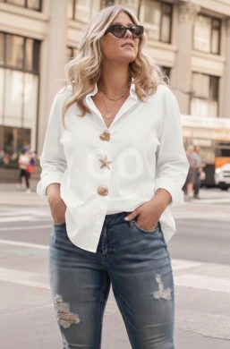 Oversized popline shirt with pins — 2