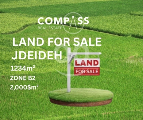 Lands for sale dans Jdeideh - Land for sale in Jadeideh area 1234 square meters