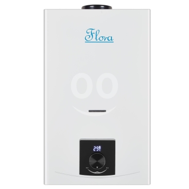 سخان غاز فلورا 10 لتر بقلب نحاس وشاشة ديجيتال | Flora 10L Gas Water Heater with Copper Co… — 2