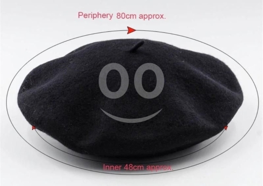 Elegant Black Wool Beret — 5