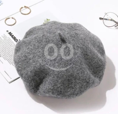 Elegant Black Wool Beret — 4