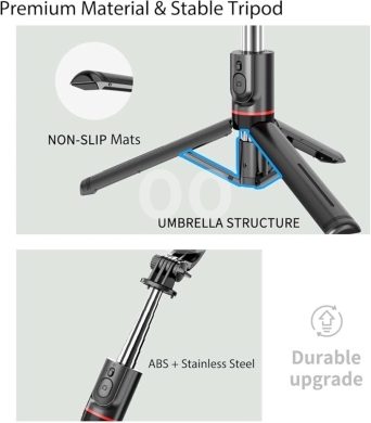 Wireless Selfie Stick Tripod - The Ultimate Content Creator’s Tool! All-in-One Design — 5