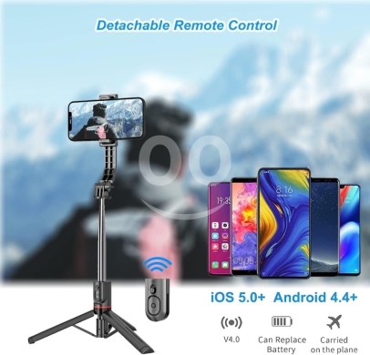 Wireless Selfie Stick Tripod - The Ultimate Content Creator’s Tool! All-in-One Design — 3