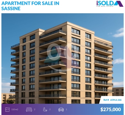 Apartments for sale in Sassine - 2 bedroom apartment+open view 4sale in Sassine - شقة للبيع في ساسينJJ39A166