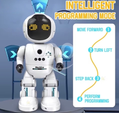 ? INTELLIGENT PROGRAMMING ROBOT LED emoji eyes with expressions Remote control + gesture — 4