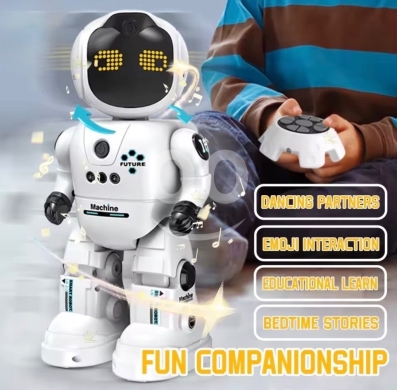 ? INTELLIGENT PROGRAMMING ROBOT LED emoji eyes with expressions Remote control + gesture — 7