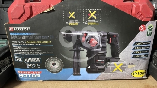 DIY Tools & Materials in Minieh - Parkside Performance 20V Cordless Combination Hammer - Brushless Motor SDS-Plus Drill with 2 Batteri