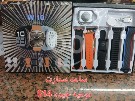 Other Mobile Phones & Accessories في القبه - Laxasfit W10 Smart Watch 10th Anniversary Edition - 46mm Smartwatch with 10-in-1 Strap Set