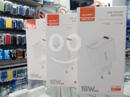 Mobile accessories in Bchamoun - SUNPIN 18W Fast USB Wall Charger - SPC-02 Quick Charge 3.0 Power Adapter for Type-C Devices