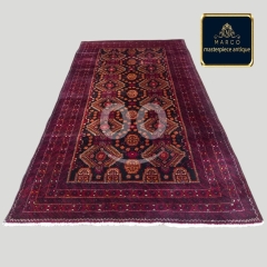 Handmade Baluch Ghasem Abad Persian Rug - 100% Pure Wool, 1.94x1.05m (Mint Condition)