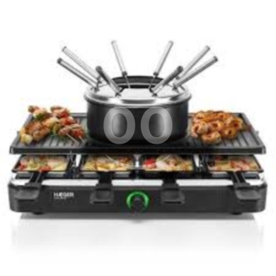 Kitchen appliances in Jounieh - شواية راكليت وطقم فوندو من هايجر لـ 8 أشخاص | Haeger Raclette & Fondue for 8 Persons