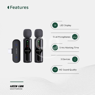الكاميرات ومعدات الاستوديو في بوشريه - Green Lion Noise Cancellation Microphone - 3 Level USB Desktop Mic