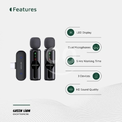 Green Lion Noise Cancellation Microphone - 3 Level USB Desktop Mic