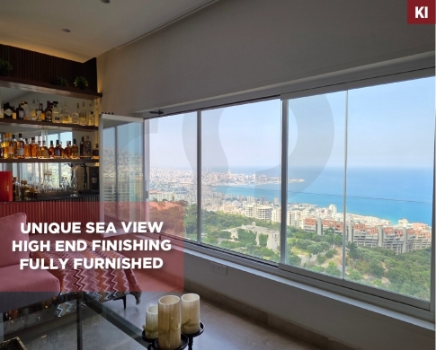 FULLY FURNISHED / UNIQUE SEA VIEW / SAHEL ALMA-KESEROUAN / ساحل علما / REF#KI139861
