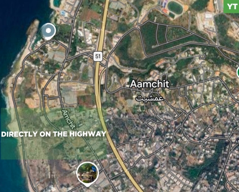 RENTAL LAND/ directly on the highway in Amchit,JBEIL/عمشيت/REF#YC140287 !