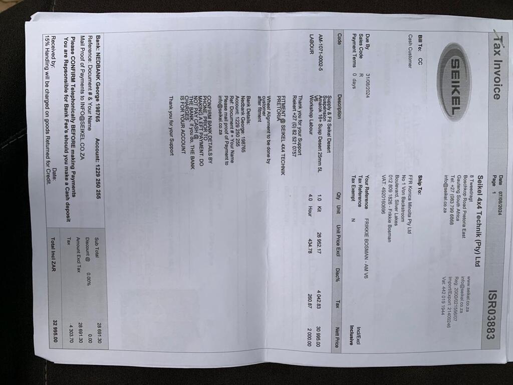 VOLKSWAGEN AMAROK AMAROK 3.0TDi H-LINE 190KW 4MOT A/T D/C P/U