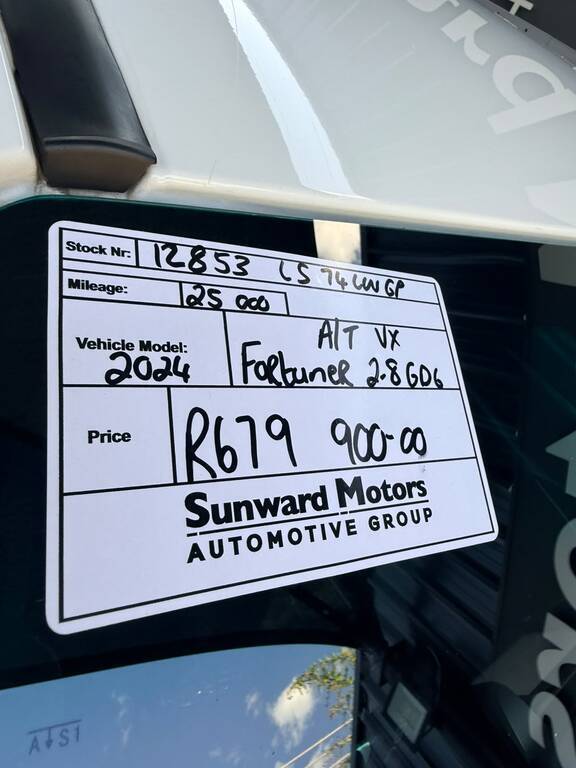 TOYOTA FORTUNER FORTUNER 2.8GD-6 R/B A/T - 19