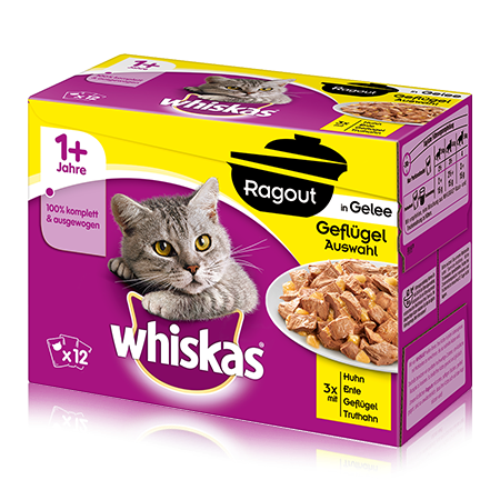 Whiskas Pb 1+ Ragout Gefluegelauswahl In Gelee