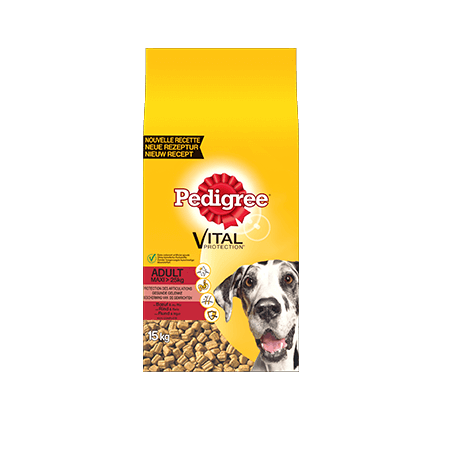 PEDIGREE<sup>®</sup> brokjes met rund voor Maxi honden adult 15kg