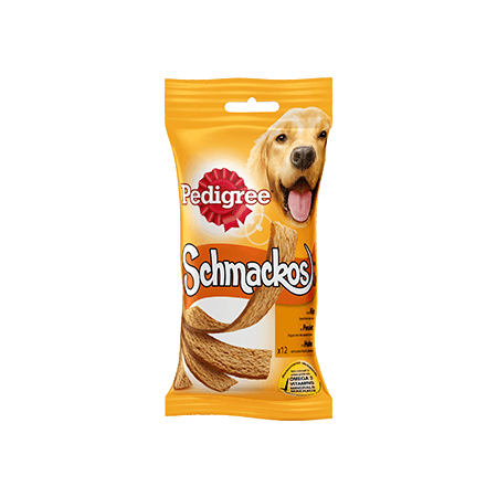 PEDIGREE<sup>®</sup> SCHMACKOS met Kip 12 sticks