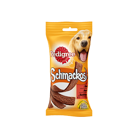 PEDIGREE<sup>®</sup> SCHMACKOS met Rund 12 sticks