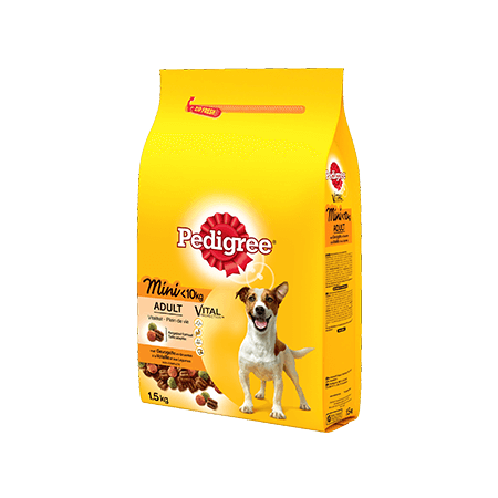 PEDIGREE<sup>®</sup> croquettes spéciales Mini chien <10kg à la Vollaile 1,5kg