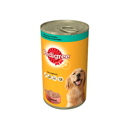 PEDIGREE<sup>®</sup> TERRINES SAVEURS au Veau et aux Carottes 1250g