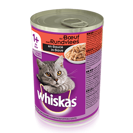 WHISKAS Can met Rundvlees in Saus 400g