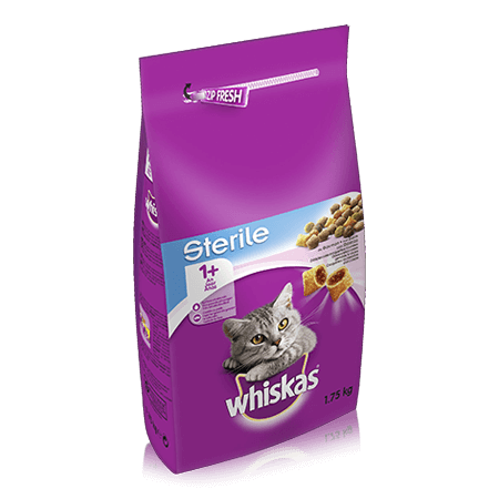 WHISKAS Dry Sterile au Saumon 1,75kg