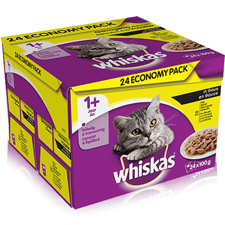 WHISKAS Sachets Fraîcheur Sélection à la Volaille en Sauce 24 x 100g