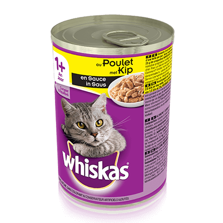 WHISKAS Can au Poulet en Sauce 400g