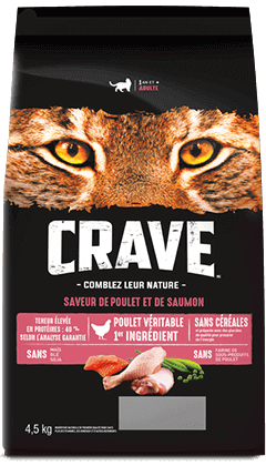 CRAVE<sup>MC</sup> MC AVEC PROTÉINES DE POULET ET DE SAUMON 4.54KG