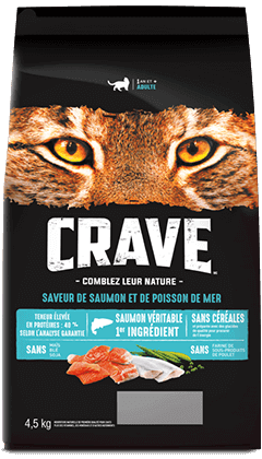 CRAVEᴹᶜ AVEC PROTÉINES DE SAUMON ET DE POISSON DE MER 4.54KG