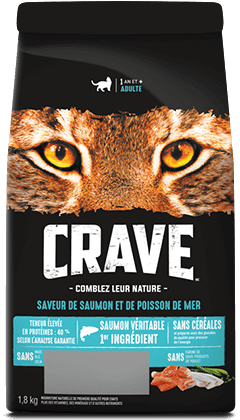 CRAVE<sup>MC</sup> MC AVEC PROTÉINES DE SAUMON ET DE POISSON DE MER 1.81KG