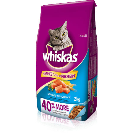 WHISKAS<sup>®</sup> SEAFOOD SELECTIONS<sup>®</sup> with Salmon