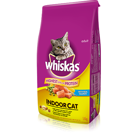 WHISKAS<sup>®</sup> Indoor Cat with Salmon