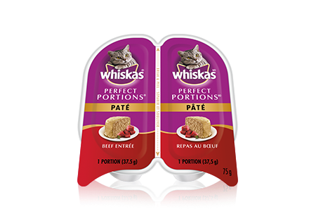 WHISKAS<sup>®</sup> Perfect Portions™ Paté Beef Entrée