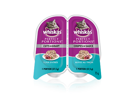 WHISKAS<sup>®</sup> Perfect Portions™ Cuts in Gravy Tuna Entrée