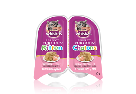 WHISKAS<sup>®</sup> Perfect Portions™ Kitten Chicken Pate Entrée