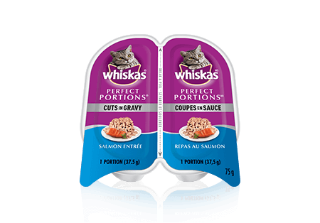 WHISKAS<sup>®</sup> Perfect Portions™ Cuts in Gravy Salmon Entrée