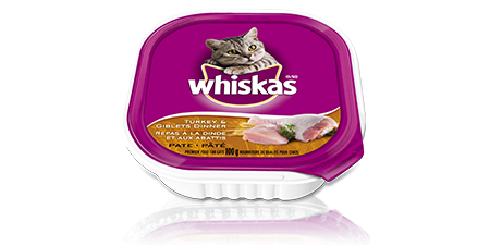 WHISKAS<sup>®</sup> Turkey and Giblets Dinner Pate