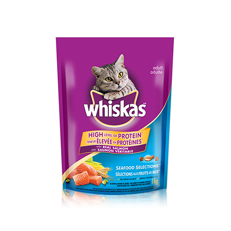 WHISKAS<sup>®</sup> SEAFOOD SELECTIONS<sup>®</sup> with Salmon