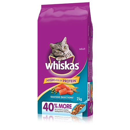 WHISKAS<sup>®</sup> SEAFOOD SELECTIONS<sup>®</sup> with Salmon