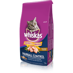 WHISKAS Hairball Control with Chicken