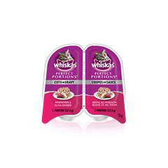 WHISKAS PERFECT PORTIONS™ Cuts in Gravy Whitefish & Tuna Entrée