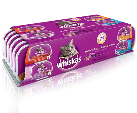 WHISKAS<sup>MD</sup> en barquette refermable format variété 24 unités