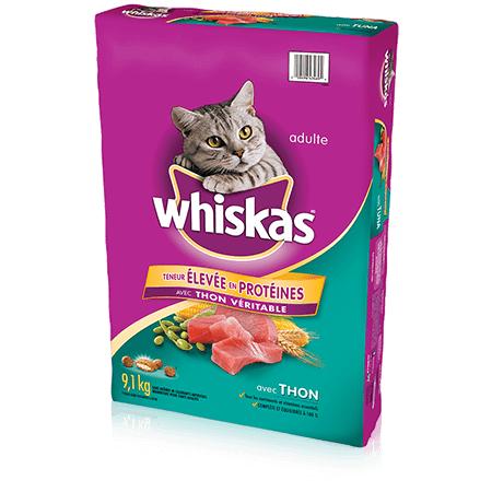 Nourriture sèche pour chats WHISKAS<sup>MD</sup> avec thon véritable, 9,1 kg
