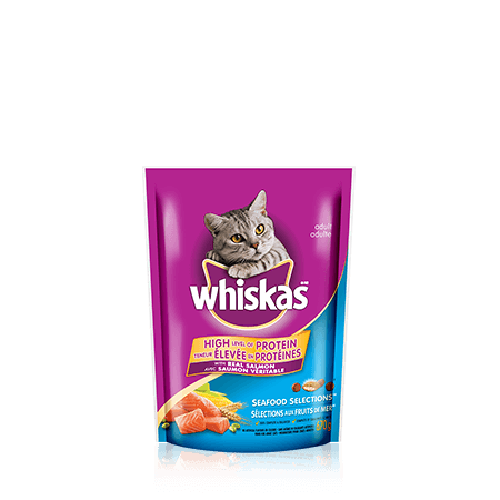 Nourriture sèche pour chats WHISKAS<sup>MD</sup> SÉLECTIONS AUX FRUITS DE MER avec saumon véritable, 670 g